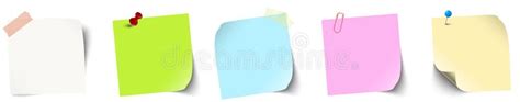 sticky papers collection stock vector illustration  blank