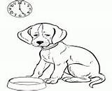 Coloring Pages Dog Hungry Printable Color Info sketch template