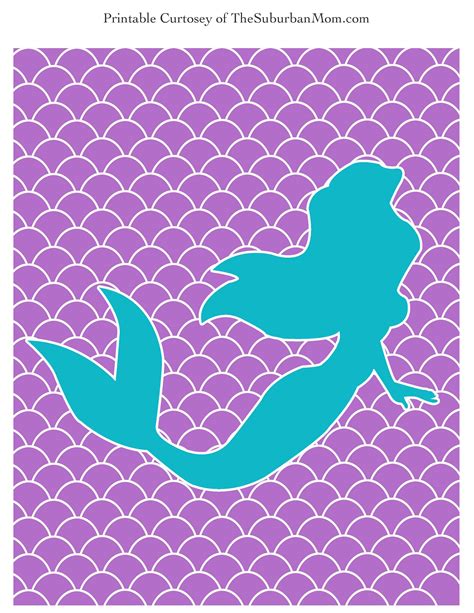 printable mermaid party supplies printable templates