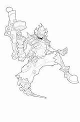 Overwatch Coloriage Chacal sketch template