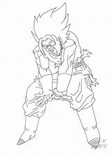 Vegito Coloring Pages Template Genkidama Lineart sketch template