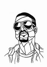 Kanye West Drawing Pages Template Coloring Clipartmag sketch template