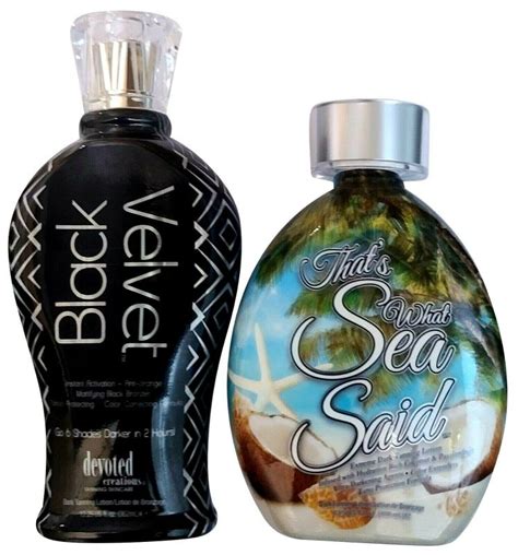 Devoted Creations Black Velvet Tanning Lotion And That’s What Sea Said