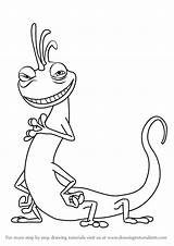 Monsters Randall Boggs Monstruos Drawingtutorials101 Lizard Moster Tutorials Mike sketch template