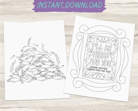 friends inspired coloring pages tv show coloring page adult coloring