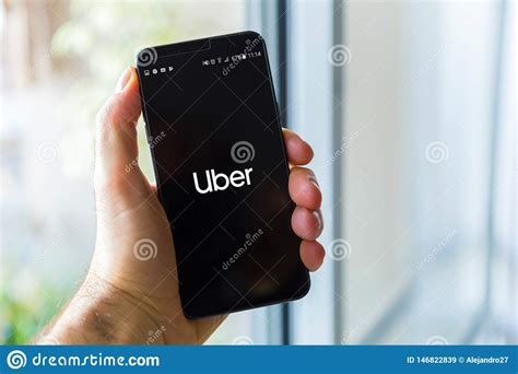 uber app   screen  smartphone editorial stock image image