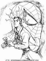Spiderman Parker Appeared Children sketch template