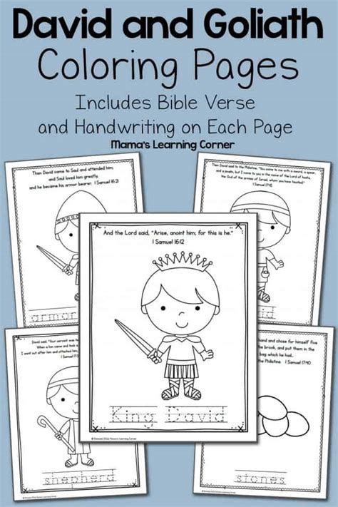 david  goliath coloring pages homeschool giveaways