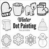 Dot Winter Painting Printable Bingo Dauber Preschool Worksheets Pages Coloring Do Toddlers Printables Kids Marker Crafts Activities Activity Mama Resourceful sketch template