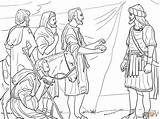 Joshua Gibeonites Israelites Caleb Cross Deceive Josué Colouring Deceived sketch template