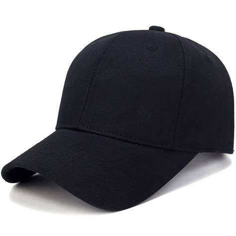 solid color plain simple baseball cap men  women cap outdoor sun hat sale color black cap
