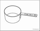 Cup Measuring Cups Coloring Clip Abcteach sketch template