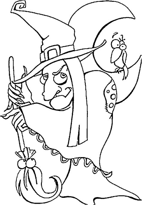 cartoon witch coloring pages halloween witch  stars halloween