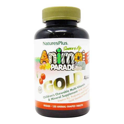 natures  animal parade gold multivitamin cherry  animal shaped tablets evitamins