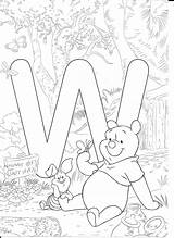 Coloring Disney Pages Alphabet Letter Abc sketch template