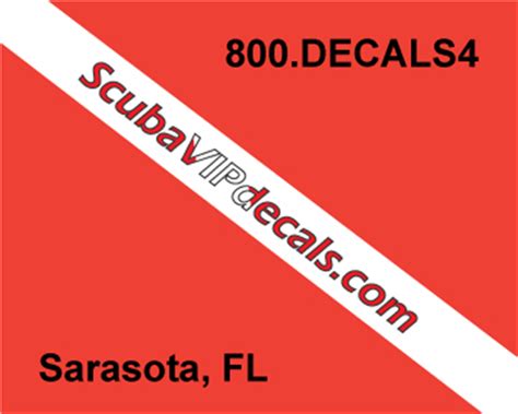 promotional logo decals custom dive flag decals