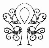 Ankh Tattoo Template Coloring sketch template