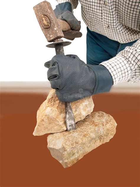 stone work stock photo image  mallet tradition manufacturing