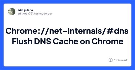 chromenet internalsdns flush dns cache  chrome