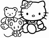 Coloring Pages Kitty Hello Color Kids sketch template