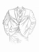 Tuxedo sketch template