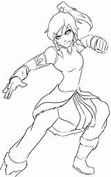 Korra Coloring Legend Pages Fight Avatar Ready Jack Print Girl Color Popular sketch template