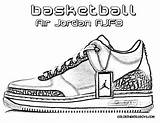 Basketball Coloring Shoe Pages Print sketch template