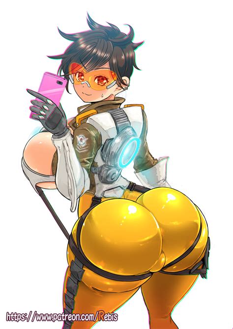 tracer s booty pinup by rebis hentai foundry