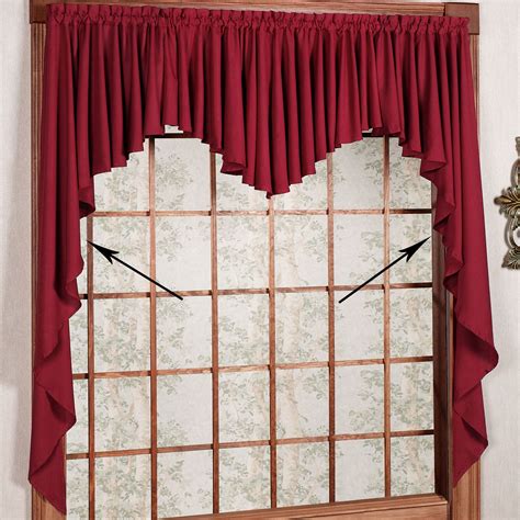 swag curtains images arkham valance curtains solid color swag