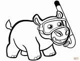 Hippo Snorkel Hipopotam Colorir Hipopótamo Kolorowanka Fofos Fofo Clipartmag Colorironline Onlinecoloringpages Drukuj sketch template