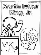 Luther King Mlk Dream Kindergarten sketch template