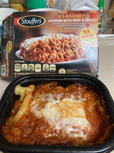 Stouffer’s Classics Lasagna With Meat Sauce Solid 8 10 Didn’t Really