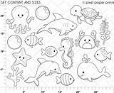 Animals Sea Coloring Pages Printable Color Print Getcolorings sketch template