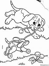 Puppies Colorat Ausmalbilder Animale Welpe Planse Catelusi Dieren Desene Colorare Uitprinten sketch template