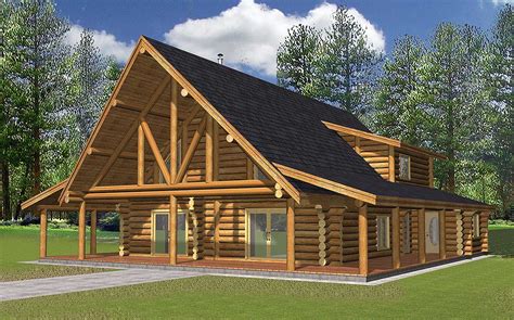 mountain log house plan gh architectural designs house plans