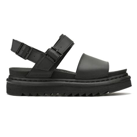 dr martens leather dr martens womens black hydro voss sandals lyst