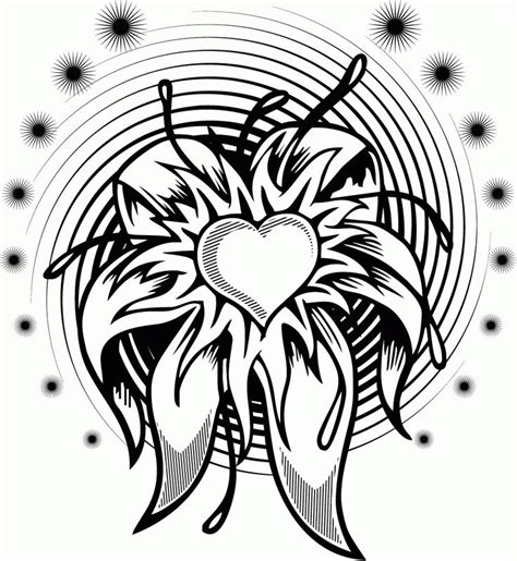 coloring pages  adults roses  hearts jpg heart coloring pages