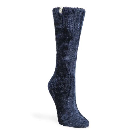 Ugg Womens Leda Cozy Crew Sock Med Blue