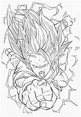 Coloring Pages Dbz Goku Printable Dragon Ball sketch template