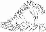 Pages Godzilla Coloring Space Getcolorings sketch template