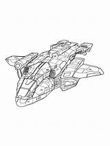 Coloring Pages Starship Print sketch template