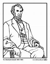 Lincoln Coloring Pages Washington George Abraham Printable President Cartoon Getcolorings Drawing Getdrawings sketch template