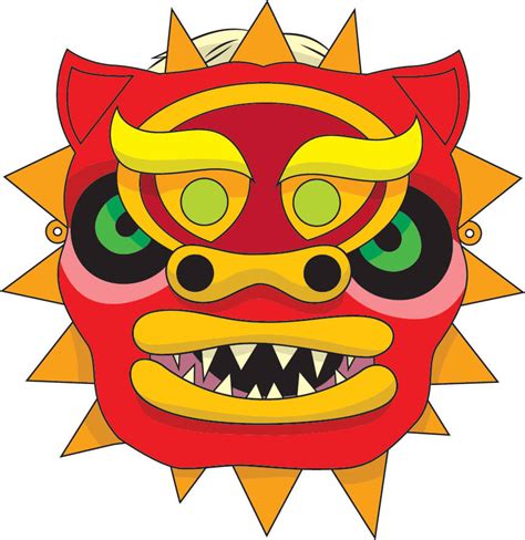 chinese dragon mask template  printable papercraft templates
