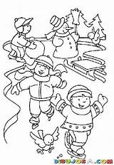 Para Colorear Ninos Hielo Dibujos Navidad Niños Pintar Patinando Visitar sketch template