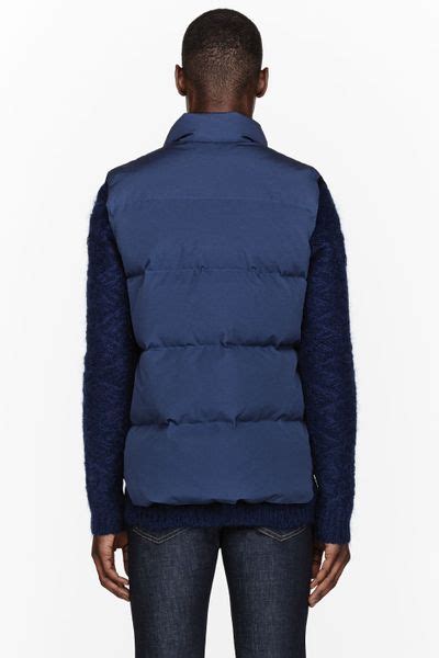 canada goose navy down freestyle puffer vest in blue for men navy lyst