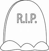 Clipart Tombstone Coloring Gravestone Grave Halloween Clip Cute Headstone Pages Graphics Printable Cliparts Mycutegraphics Outline Gravestones Rip Stone Colouring Draw sketch template