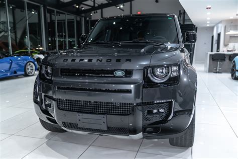 land rover defender  p  suv carpathian grey supercharged   miles
