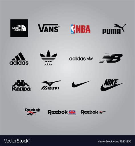 sport brand logos royalty  vector image vectorstock