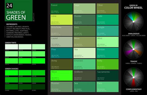 shades  green color palette grafxcom