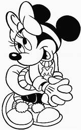 Mouse Minnie Coloring Pages Disney Print Color Kids Year sketch template